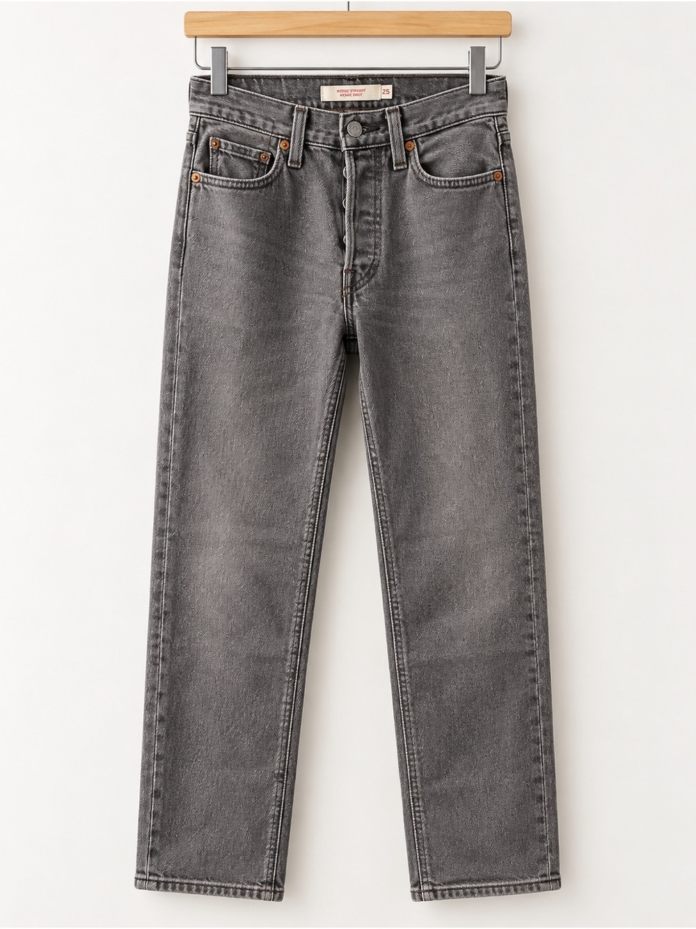 Levi’s Wedgie Straight Jeans Size 25 Charcoal Grey